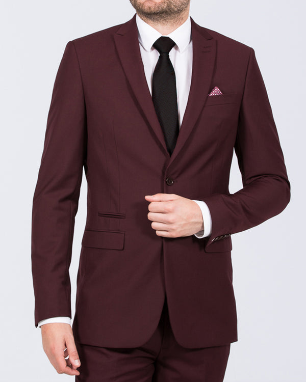 Skopes Madrid Slim Fit Tall Suit Jacket (claret)