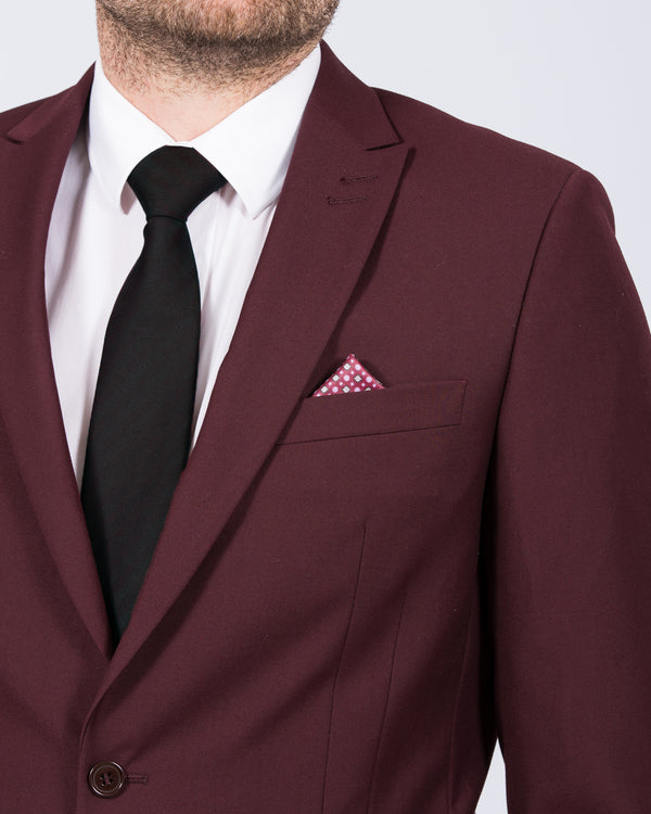 Skopes Madrid Slim Fit Tall Suit (claret)