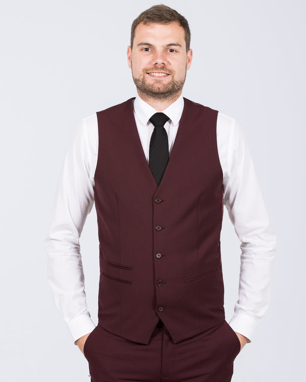 Skopes Madrid Slim Fit Tall Suit (claret)