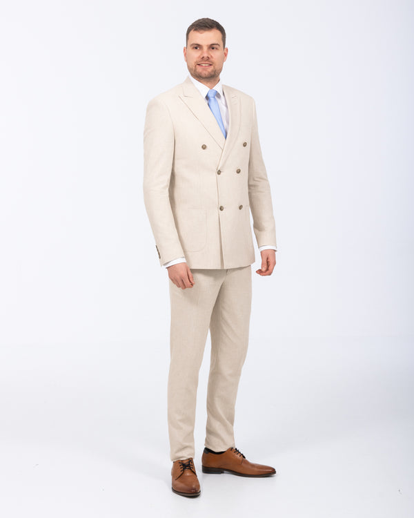 2t Tall Cotton Linen Suit Jacket (oatmeal)