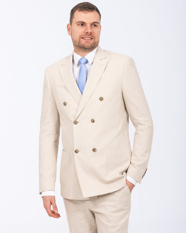 2t Tall Cotton Linen Suit Jacket (oatmeal)