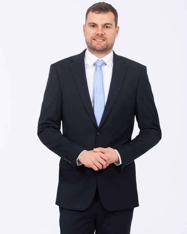 2t Hohe Schlanke Passform Stretch Anzugjacke (marineblau)