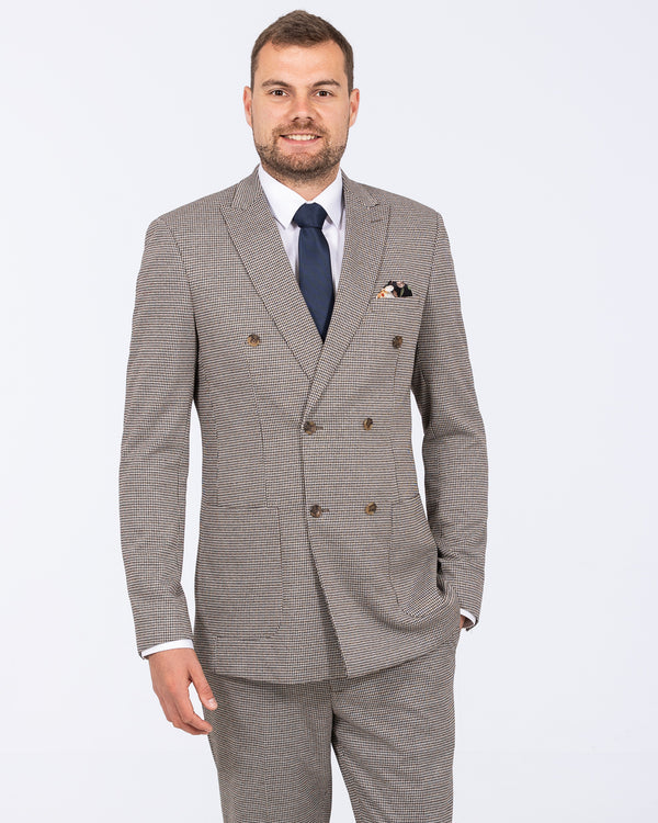 Skopes Cannon Slim Fit Tall DB Suit Jacket (blue/brown)