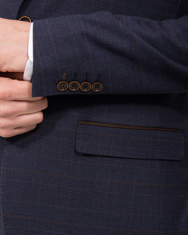 Skopes Guildford Slim Fit Tall Suit Jacket (navy check)