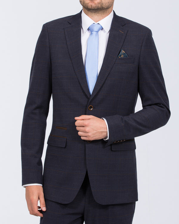 Skopes Guildford Slim Fit Tall Suit Jacket (navy check)