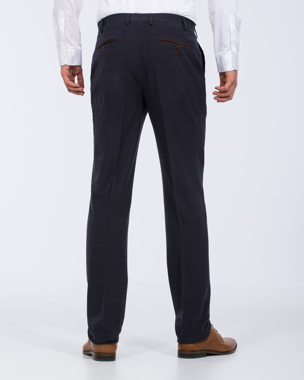 Skopes Guildford Slim Fit Tall Suit Trousers (navy check)