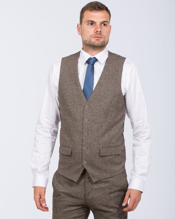 Skopes Jude Slim Fit Tall Suit Waistcoat (fawn)