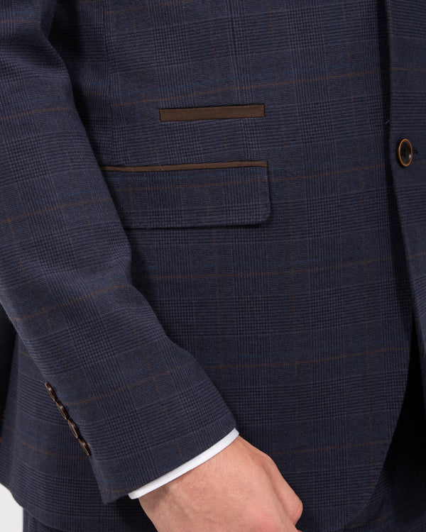 Skopes Guildford Slim Fit Tall Suit (navy check)