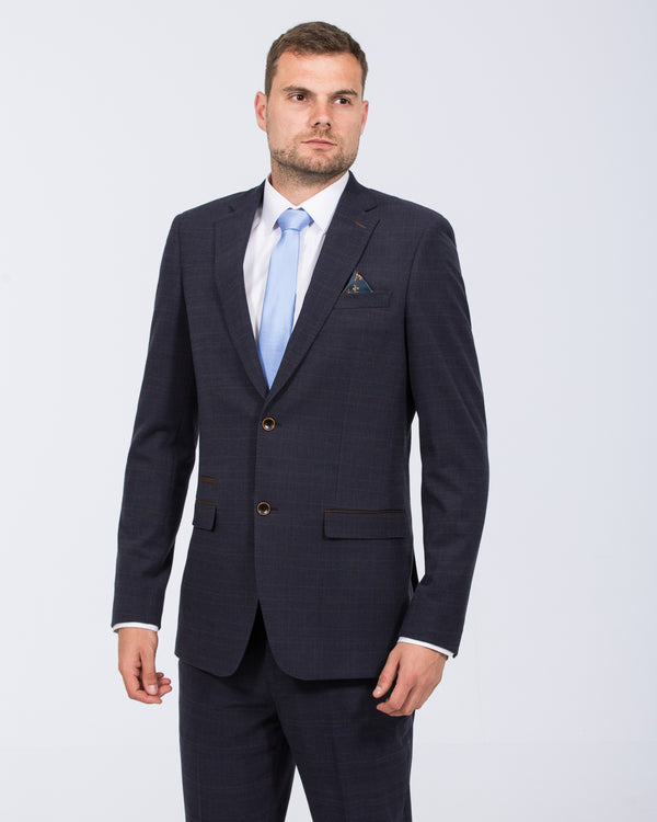 Skopes Guildford Slim Fit Tall Suit (navy check)