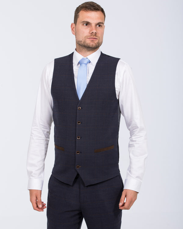 Skopes Guildford Slim Fit Tall Suit (navy check)