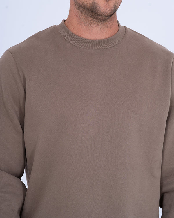 2t Hamish Tall Heavyweight Regular Fit Sweatshirt (mushroom)