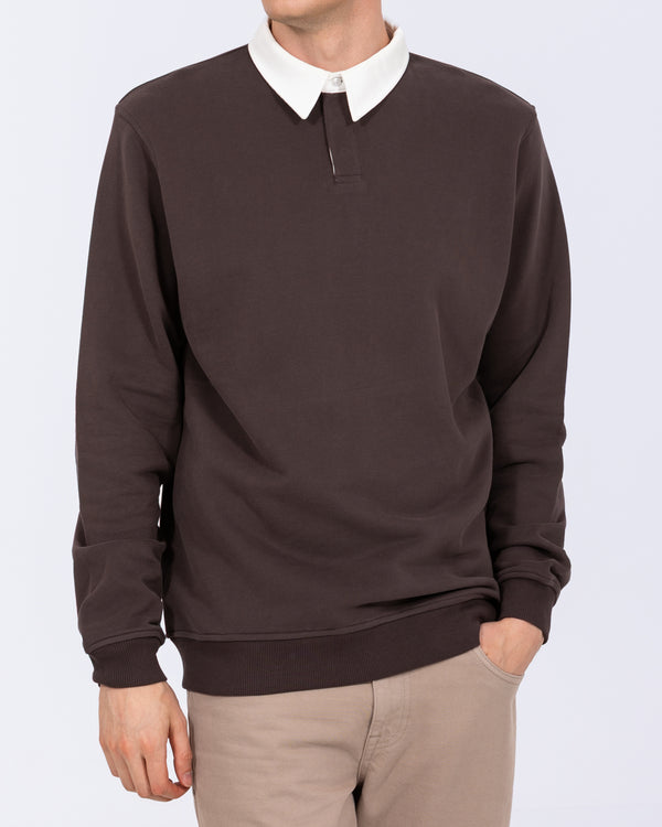 2t Denburn Tall Rugby-Sweatshirt (Schokolade)