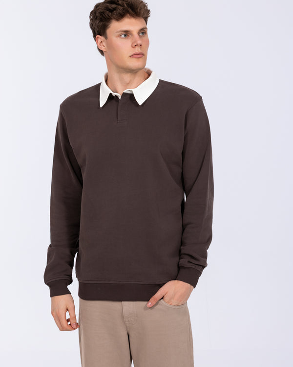 2t Denburn Tall Rugby-Sweatshirt (Schokolade)