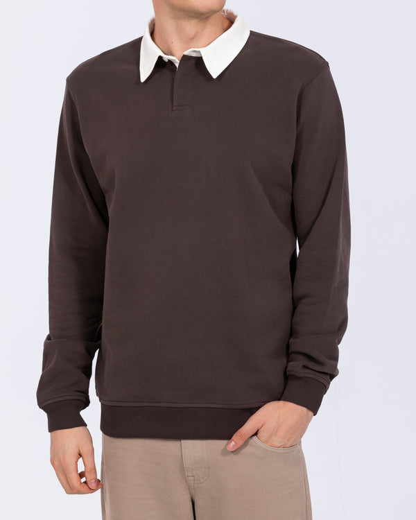 2t Denburn Tall Rugby Sweatshirt (chocolate)