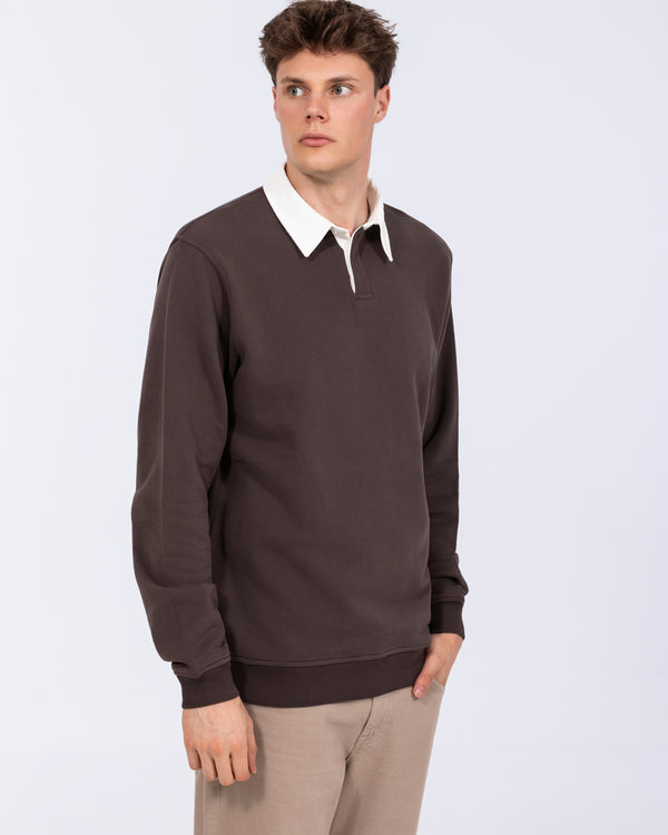 2t Denburn Tall Rugby-Sweatshirt (Schokolade)