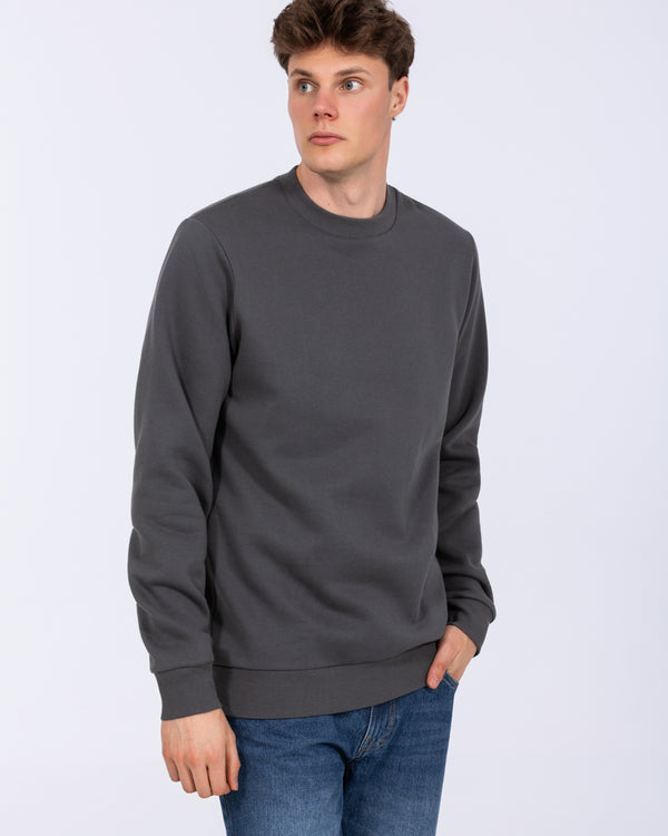 2t Hamish Tall Heavyweight Sweatshirt mit normaler Passform (Schieferblau)