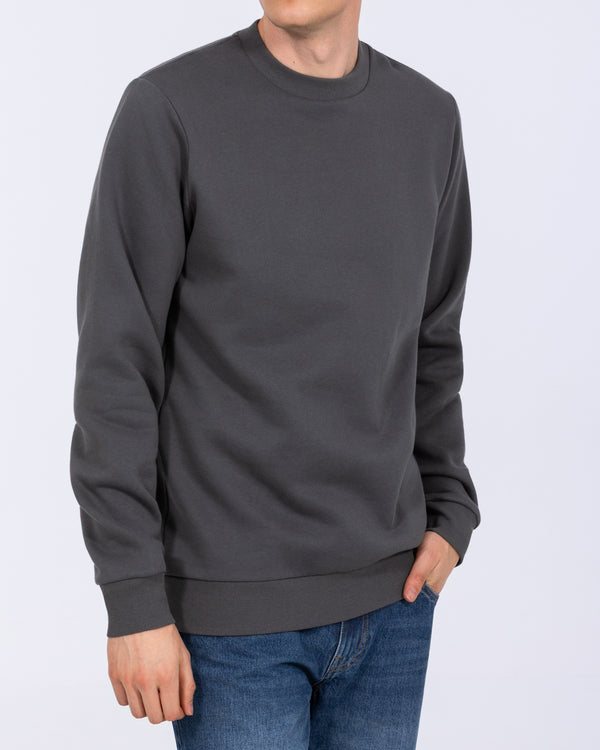 2t Hamish Tall Heavyweight Sweatshirt mit normaler Passform (Schieferblau)