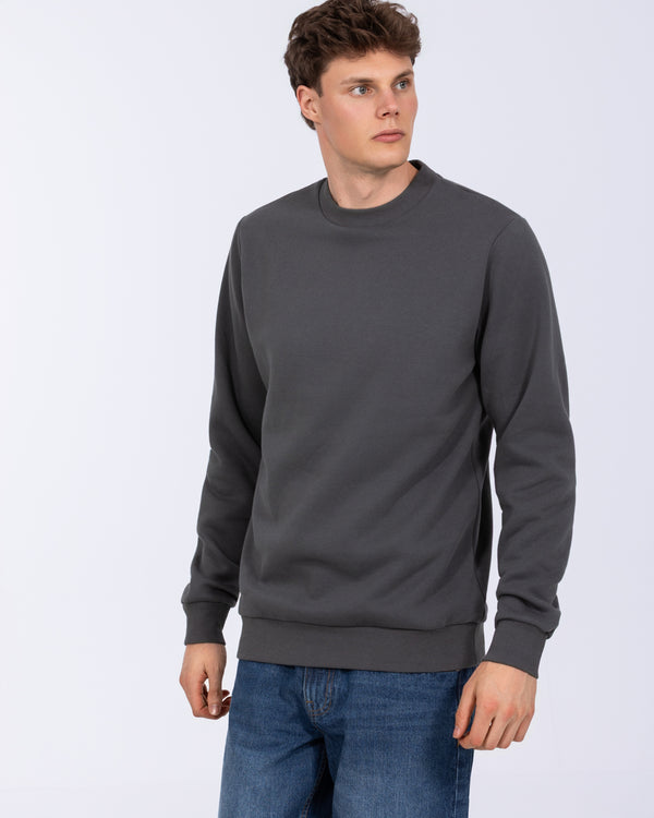 2t Hamish Tall Heavyweight Sweatshirt mit normaler Passform (Schieferblau)