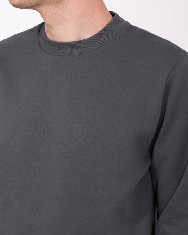2t Hamish Tall Heavyweight Sweatshirt mit normaler Passform (Schieferblau)