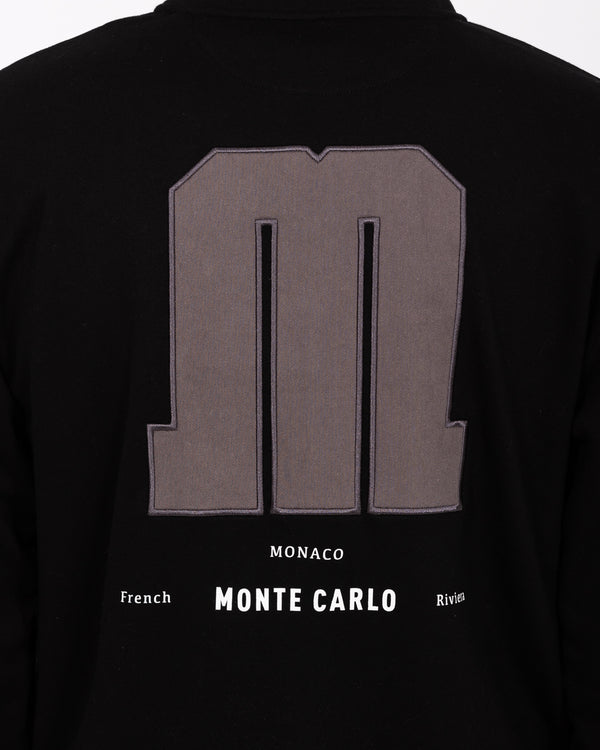 2t Wyatt Tall Quarter Zip Embroidered Sweatshirt (black)