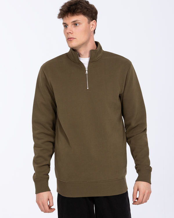 2t Wyatt Tall Quarter Zip Sweatshirt (olive)