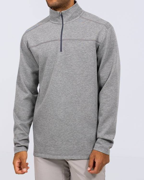 Parell Active Tall Golf Quarter Zip Sweatshirt (heather grey)