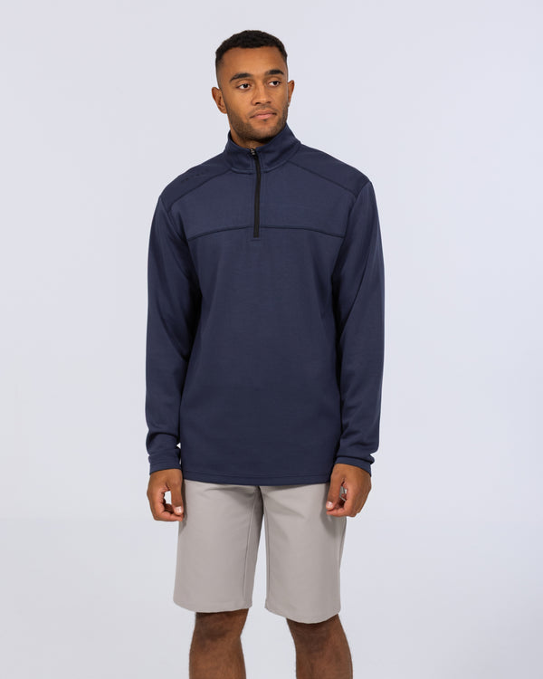 Parell Active Tall Golf Sweatshirt mit Viertel-Reißverschluss (mittelblau)
