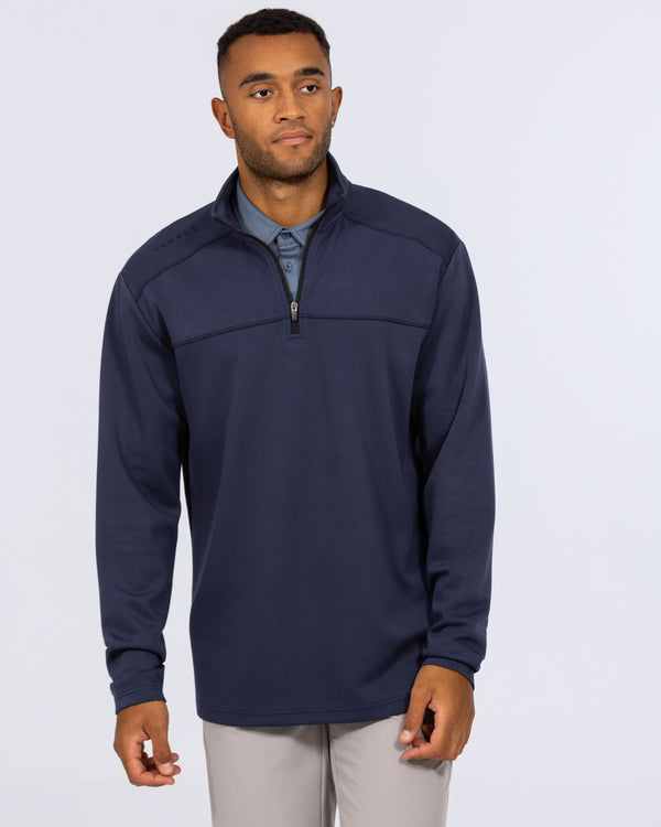 Parell Active Tall Golf Sweatshirt mit Viertel-Reißverschluss (mittelblau)