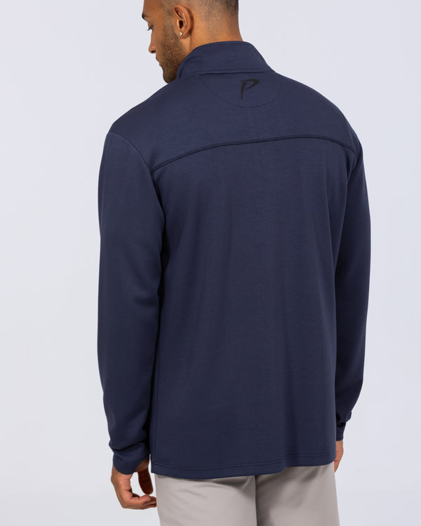 Parell Active Tall Golf Sweatshirt mit Viertel-Reißverschluss (mittelblau)