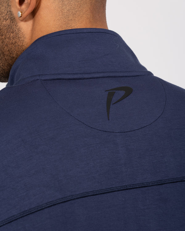 Parell Active Tall Golf Sweatshirt mit Viertel-Reißverschluss (mittelblau)