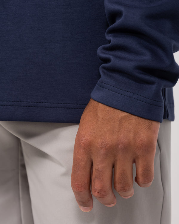 Parell Active Tall Golf Sweatshirt mit Viertel-Reißverschluss (mittelblau)
