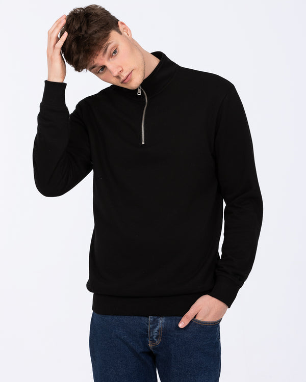 2t Wyatt Tall Quarter Zip Sweatshirt (black)