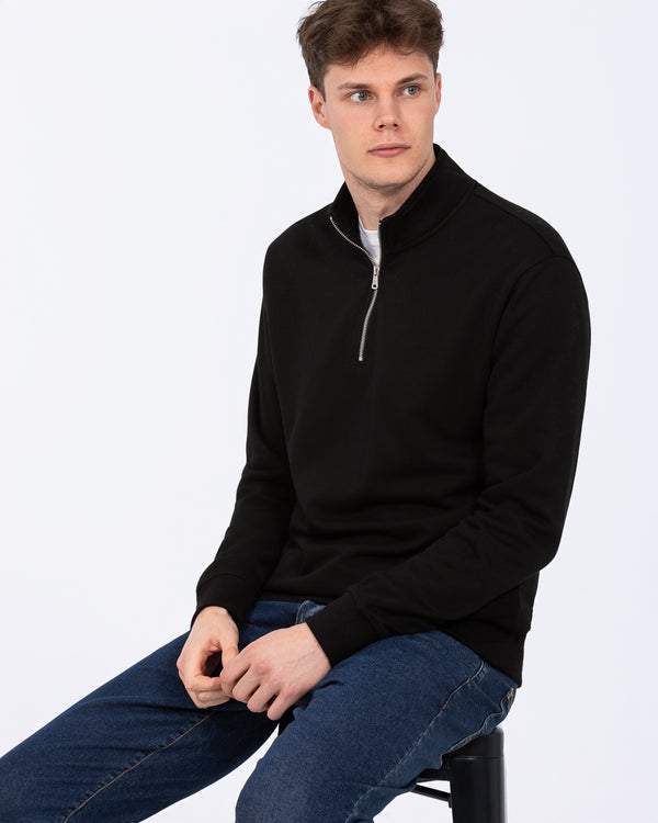 2t Wyatt Tall Quarter Zip Sweatshirt (black)