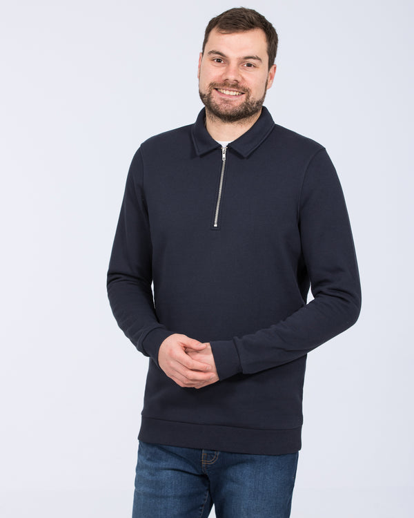 2t Elijah Tall Quarter Zip Sweatshirt (navy)