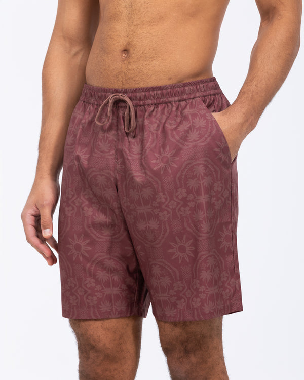 2t Harry Lange Badeshorts (rostfarbener Druck)
