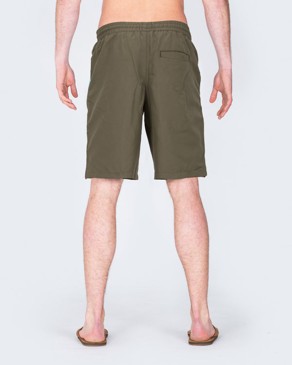 2t Arran Tall Embroidered Palm Swim Shorts (khaki)