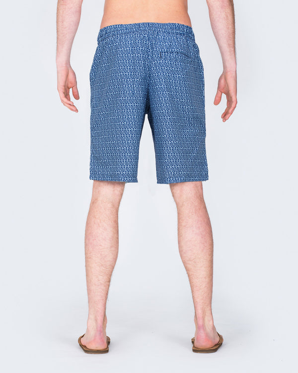 2t Arran Tall Geometric Swim Shorts (blue)