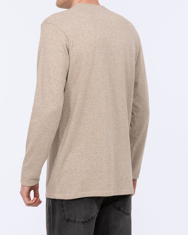2t Tall Heavyweight Henley Long Sleeve T-Shirt (oatmeal)