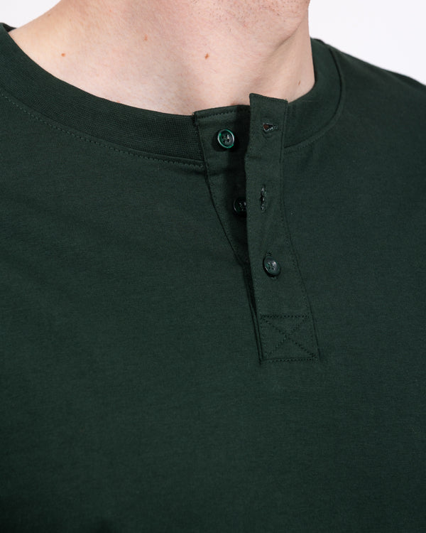 2t Tall Henley Long Sleeve T-Shirt (bottle green)