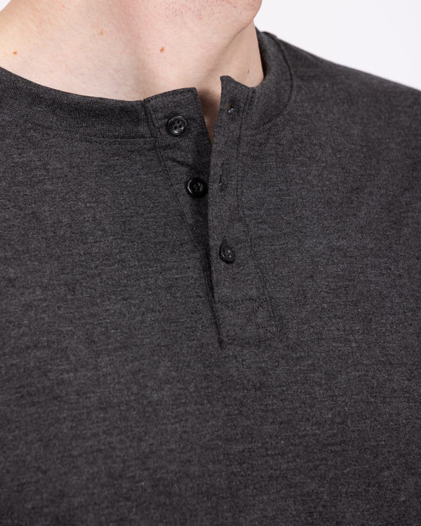 2t Tall Henley Long Sleeve T-Shirt (charcoal)