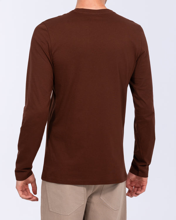 Essentalls Tall-T-shirt met lange mouwen (bruin)