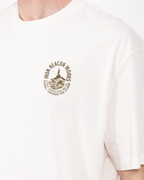 2t Brad Tall Oversized T-Shirt (bedruckt ecru)