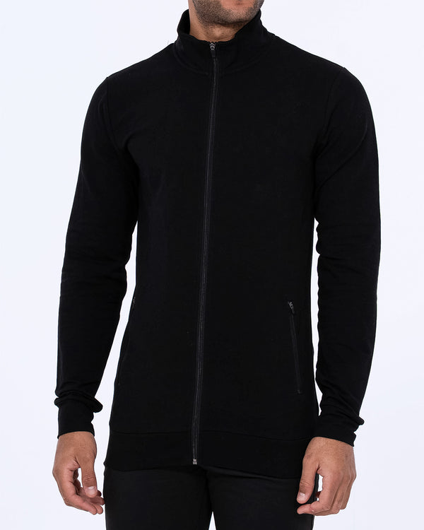 2t Tall Zip Up Top (black)