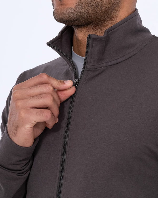 2t Hoher Reißverschluss-Top (dunkelgrau)