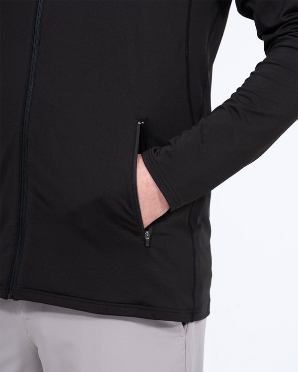 Parell Aktives Tall Zip Durch Trainingsoberteil (schwarz)