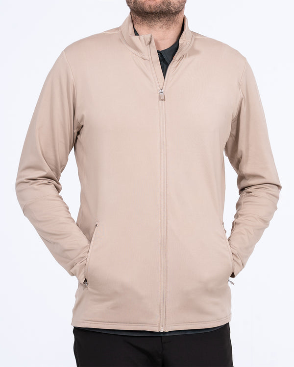 Parell Aktives Tall Zip Durch Trainingsoberteil (Taupe)