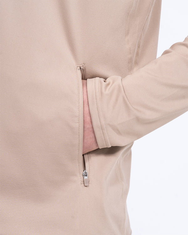 Parell Aktives Tall Zip Durch Trainingsoberteil (Taupe)