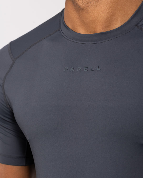 Parell Evolve Tall Eng anliegendes Trainingstop (Carbonblau)