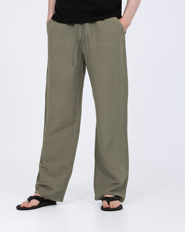 2t Harrison Tall Linen Blend Pull On Trousers (sage)
