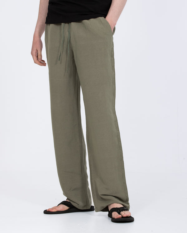 2t Harrison Tall Linen Blend Pull On Trousers (sage)